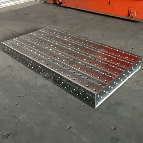 Modular D28 welding fixture table compatible with all major brand clamping tool systems