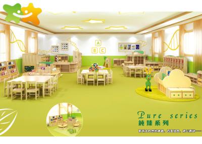 Healthy Safe Kindergarten School Furniture Burr Free Attrative Colors Wood Material