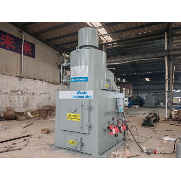 Industrial Waste Incinerator with 800-1200 Degrees Celsius Temperature Range and 50KG-1ton Per Batch Capacity in Carbon Steel
