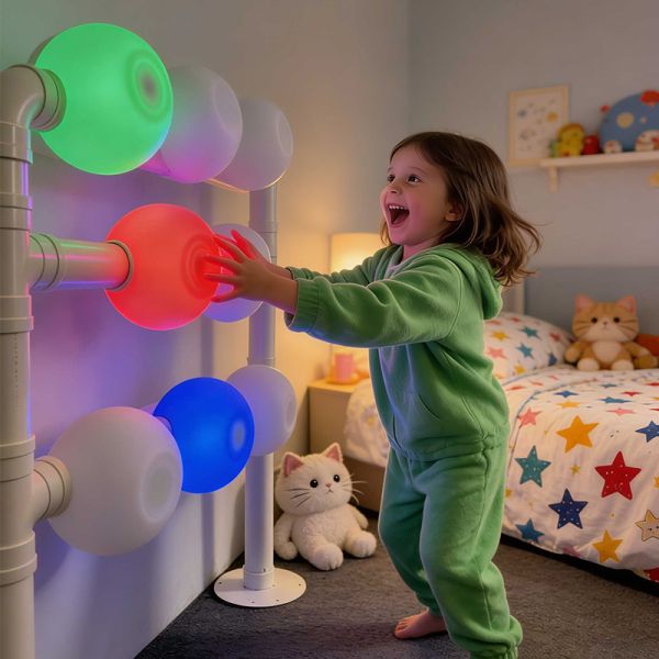 LED Interactive Whack-A-Mole Wall Game With Music For Educational Reaction Training Durable Plastic Construction