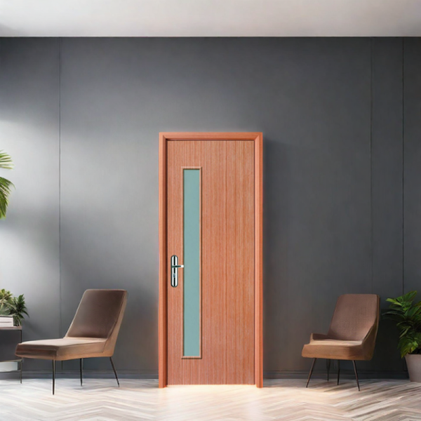 WPC Glass Door with Heat Insulation Rot Resistance and Termite Proof for Modern Interiors