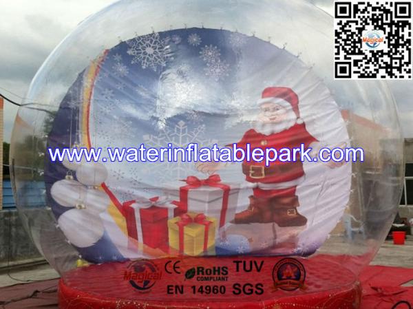 Festival Christmas Snow Inflatable Bubble Ball Tent Clear Dome Tent , Portable