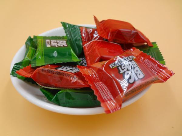 Roxo/embalagem dietético da caixa doces vermelhos/cor-de-rosa 4 G da pastilha elástica da goma de bolha