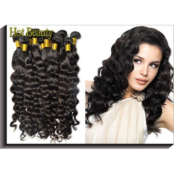 Brazilian Virgin Human Hair Extensions Brown , Remy Big Curl Hair