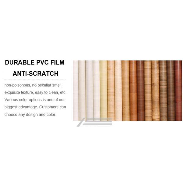 Solid Color Shaker Kitchen Cupboard Doors , Pvc Film Pressed Mdf Cabinet Doors