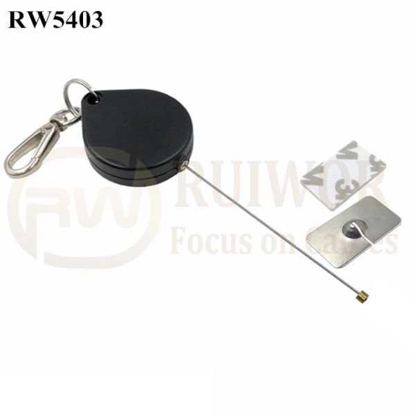 RW5403 Heart-Shaped Security Pull Box Plus 35X22mm Rectangular Adhesive Metal Plate