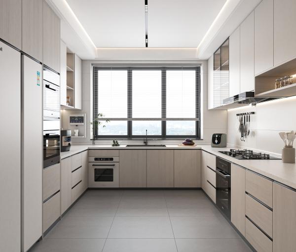 Cabinets de cuisine en bois modulaire