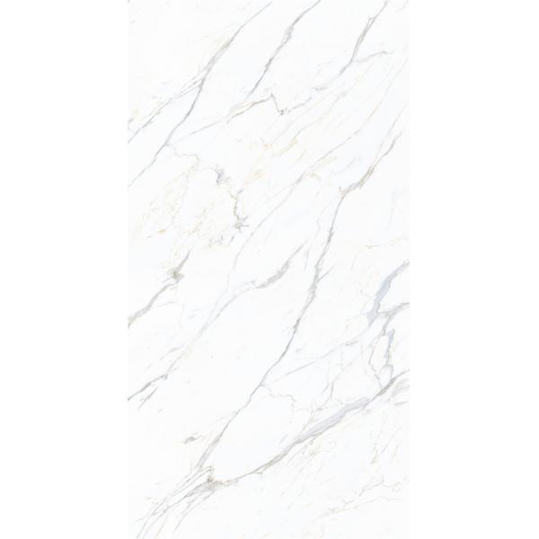 Carrara Antiderrapante Lâmina de Pedra Sinterizada Polida Para Sala de Viver 1420x2700mm Branco