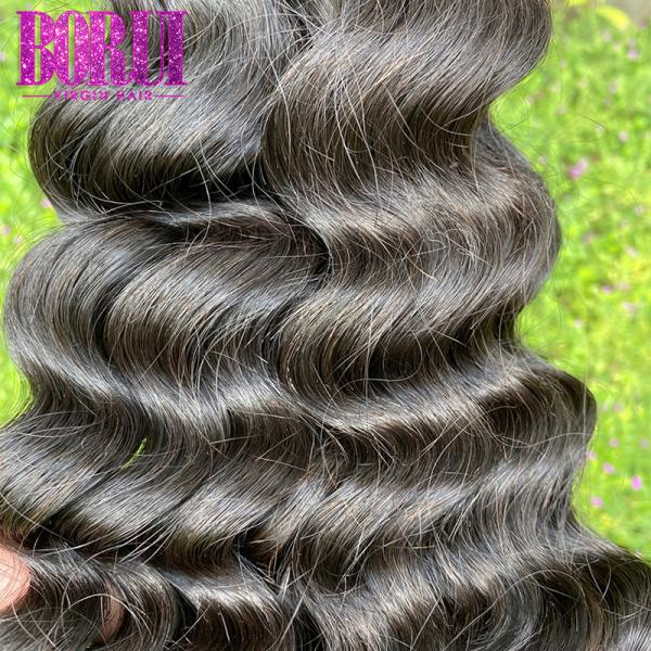 Natural Wave Virgin Peruvian Human Hair 1/3/4 Hair Peruvian Natural Color Hair Weft