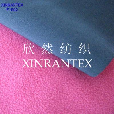 F1502 two layer bonding polyester four ways spandex bonding with polar fleece for outdoor