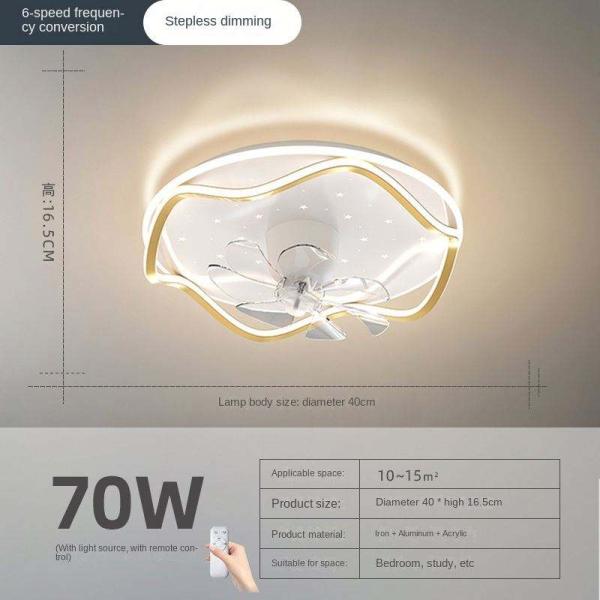 52 Ventilateur de plafond sans lame avec lumière et télécommande