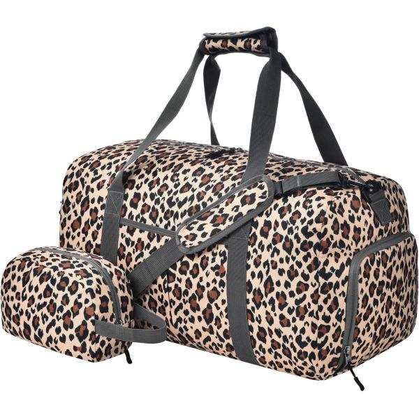 Foldable 50L Large Capacity Weekend Hospital Essentials Overnight Gym Travel Bag with Shoes Compartment