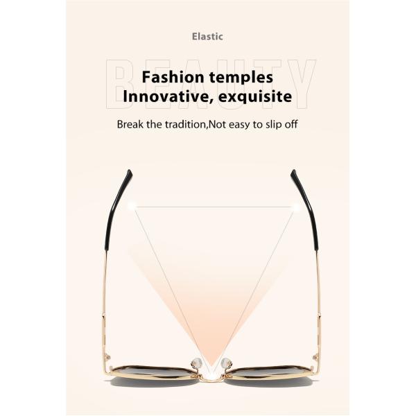 Металл солнечных очков дам квадрата CE большой обрамляет плоскую верхнюю резинку