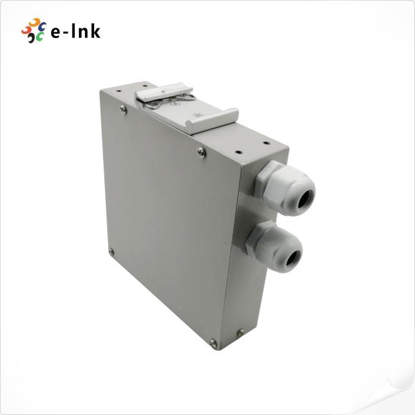 Caixa de junção de fibras DIN-Rail de 6 portas - Durável, compatível com FC/SC/ST/LC, junção de 12 fibras