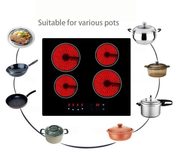 ODM Touch Control 60cm 4 Burner Ceramic Cooktop