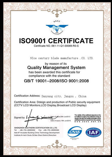 SIMBA DIAMOND BLADE MANUFACTURE CO,.LIMITED Certifications