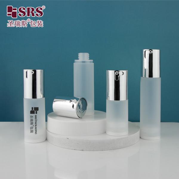 TA023 20ml 30ml 40ml 50ml Matte brillant dans le moule Injection claire congelée PP PCR bouteille sans air Pour l'emballage cosmétique de fondation