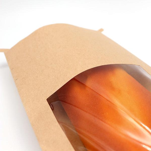 100gsm Bakery French Baguette Packaging Kraft Paper Bread Bags With Tin Tie