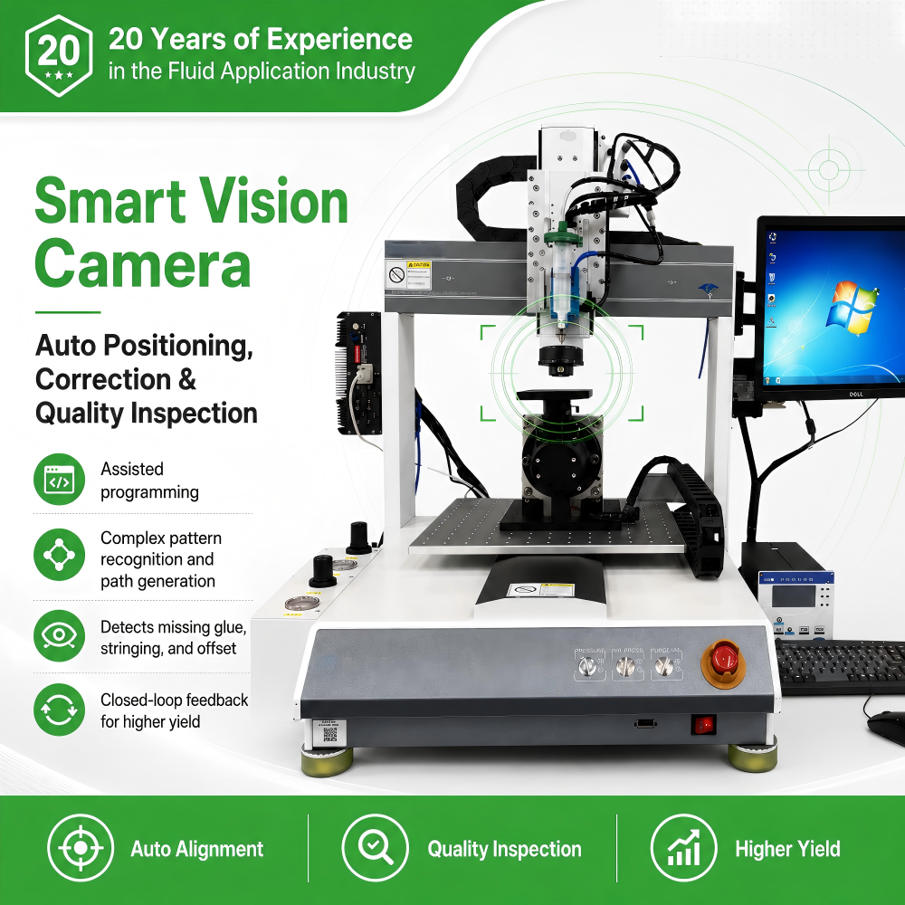 MY-114 Automatic CCD Visual Three Axis Desktop Glue Dispensing Robot High Precision Visual Programming Dispenser Machine