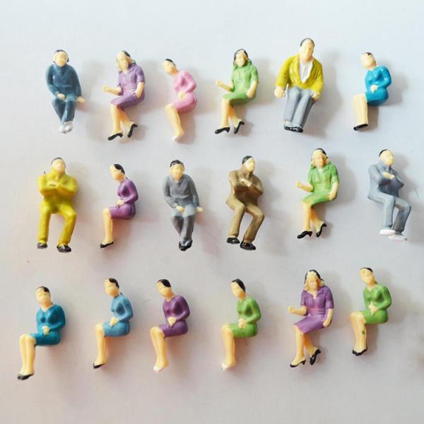 1:50 scale ABS plastic Model figures all sitting model toys 2.1cm for model train layout for architecture