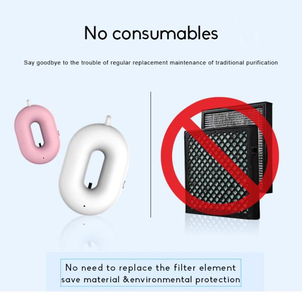 UV Portable Mini Air Purifier Necklace 5V FCC Personal Ionizer