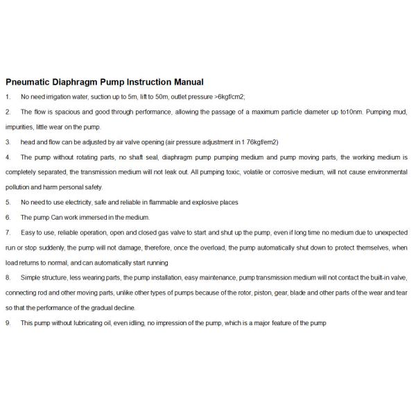 Chemical Acid Proof Explosion-Proof Anti Blocking Plastic Pneumatic Diaphragm Pump