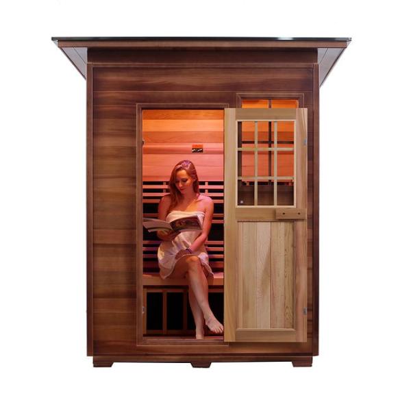 Solid Wood Canadian Red Cedar Carbon Heater Far Infrared Outdoor Sauna ODM