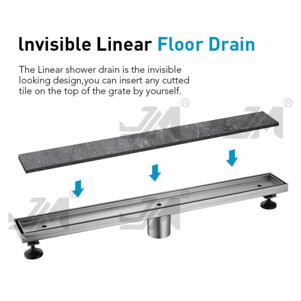 24 Inch Rectangle SS Shower Drain , Linear Floor Drain For Shower Bathrooms