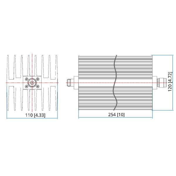 IBS DAS Микроволновой переменный радиочастотный аттенуатор DC 18GHz 250W N Мужчина N Женщина
