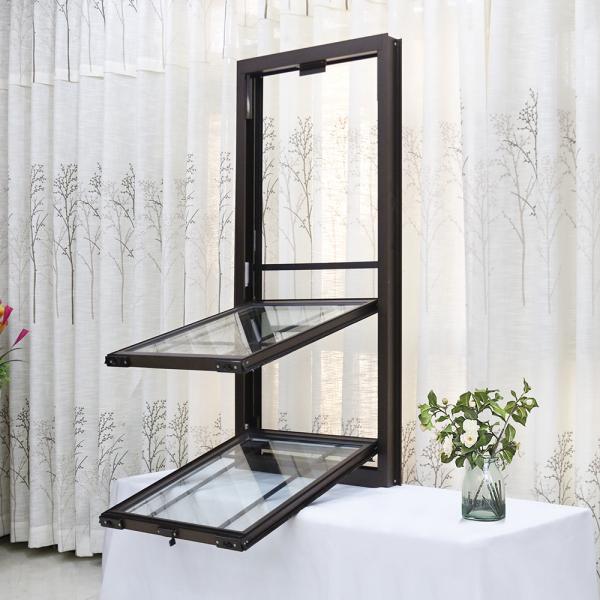 White Double Hung Sash Windows Aluminium Vertical Up Down Sliding Windows