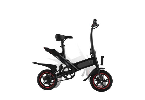 High Carbon Steel Frame Folding Electric Bicycle 12'' Pneumatic Tire Speed 25KM/H