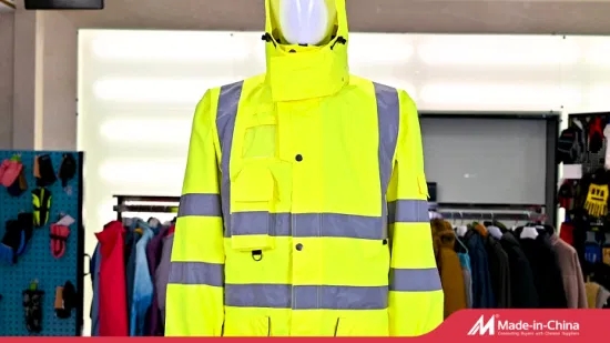 Breathable 300d Oxford Security-Protection Reflective Uniform-Work-Clothes for Workers