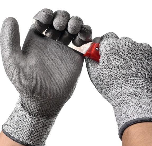 HPPE Anti Cut Gloves Level 5 Cut 13gauge Level 5 Safety Gloves