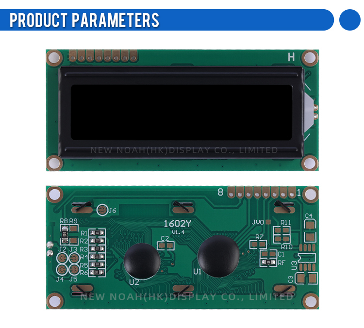 European BTN Black Film 1602Y Serial Port LCD Module Multiple Word Libraries AIP31068 Character Screen