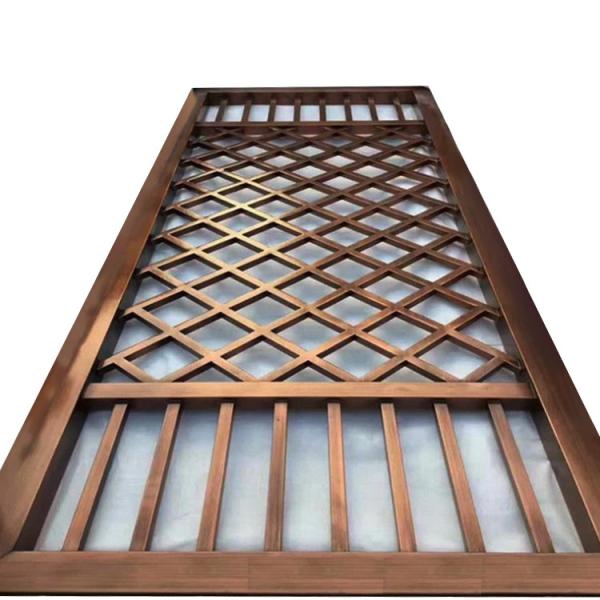 Rose Gold Decorative Metal Wall Dividers SS201 Laser Cut Wall Partitions