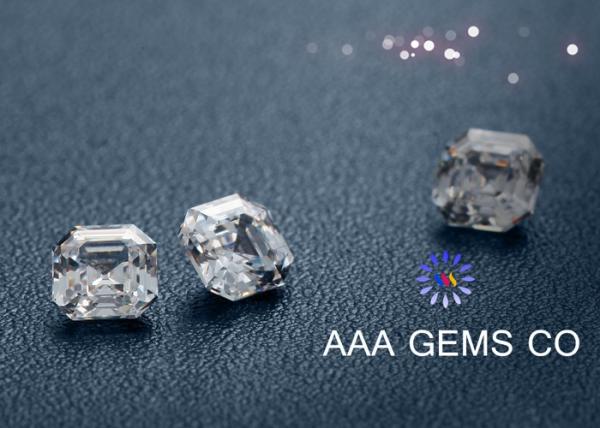 Forever Brilliant Colorless Asscher Cut Moissanite Eight Arrows Eight Hearts