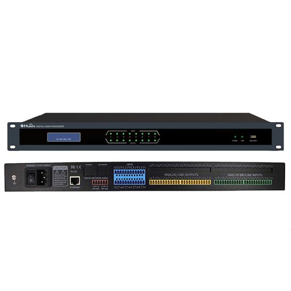HUAIN Professional DSP Processor Dante 8*8 Digital audio matrix controller for meeting system