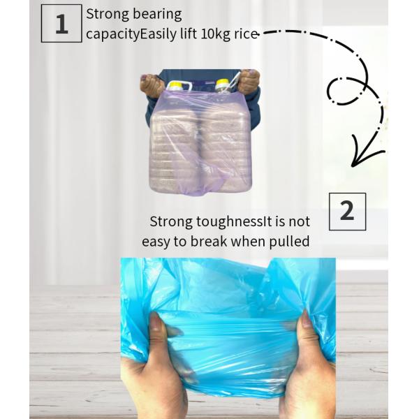 Красочные настраиваемые звездные печати Прозрачные пластиковые пакеты на рулонах для офиса кухня и спальня мусорное ведро