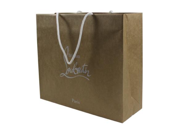 L40cm Gift Bag With Handles , ISO eco friendly brown paper bags