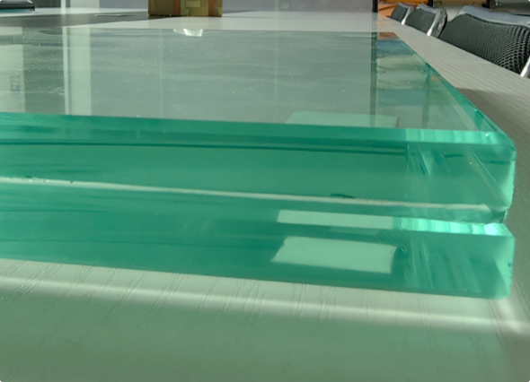 12+1.52SGP+12mm 24mm Clear Tempered Laminated Glass Unbreakable Safety Glass