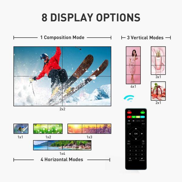 4 регулятор 1 стены ТВ LCD каналов полный HD 1080P HDMI V1.4 видео- в 4 вне