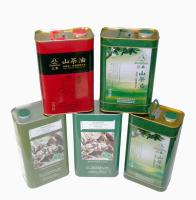 grandes latas retangulares Olive Oil Packaging Tin Cans do metal 1.75L
