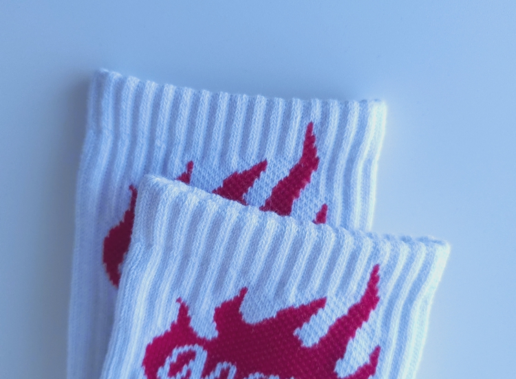 SOCKS mens womens biking jogging sports socks made with jacquard yarn dyed pattern cotton spandex blend and terry inside