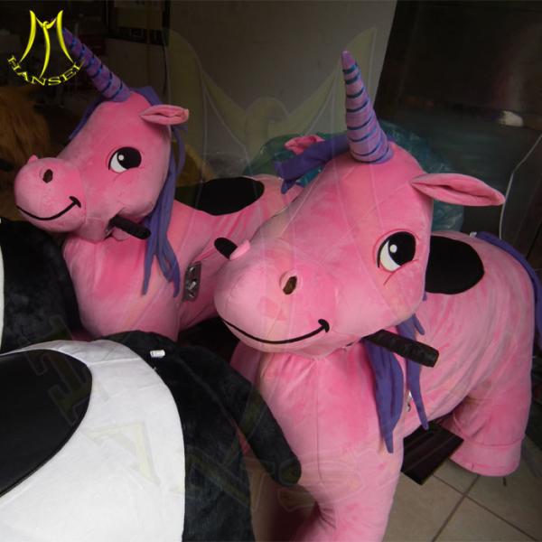 Hansel children manual ride on car motorized plush riding animals children's play mazes stuffed animal ride electric