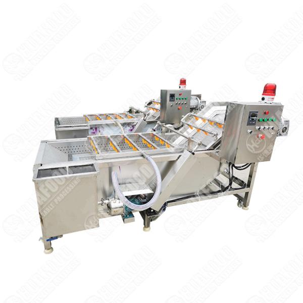 304 Stainless Steel Double Tank Bubble Ozone Vegetable Mesh Chain Washing Machine Small Fruit Washing Machine