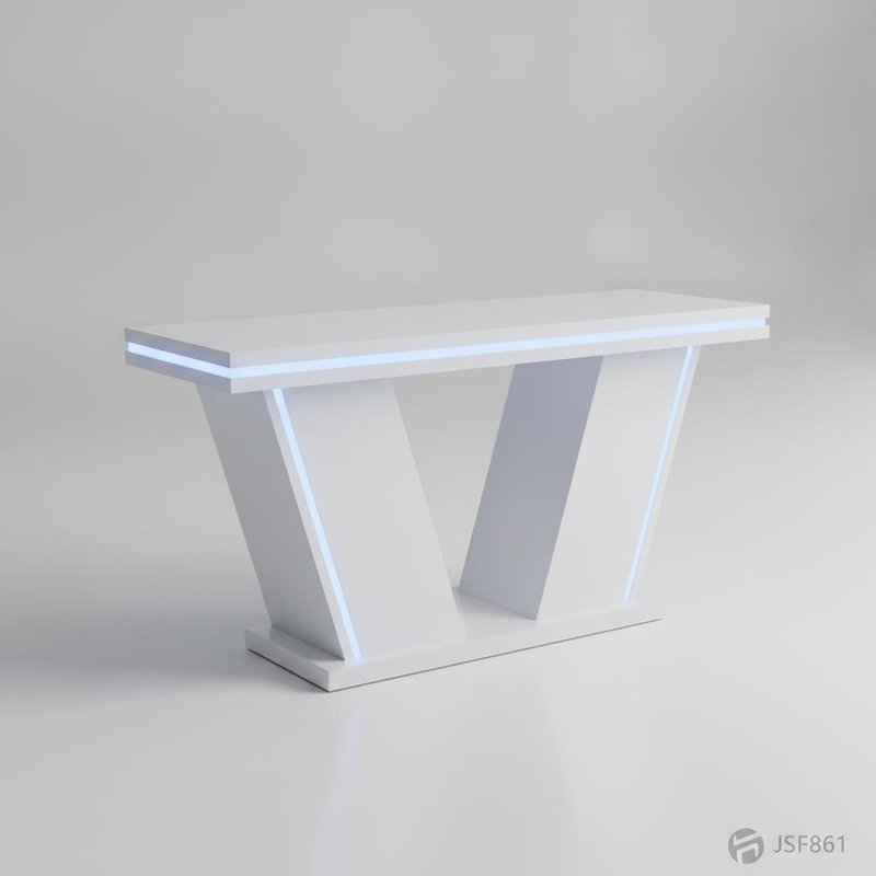 JSF861 LED Light Console Table with Mirrored Finish and 120X35X79CM Dimensions