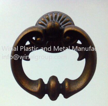 Rope pattern antique bronze cabinet pull ring handle,L58mm*W47mm,drawer pull ring,OEM.