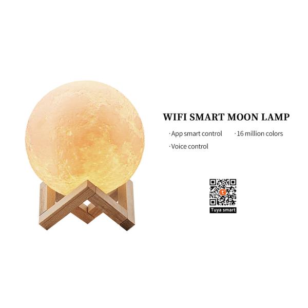 Smart Wi-Fi RGBCW Moon Lamp