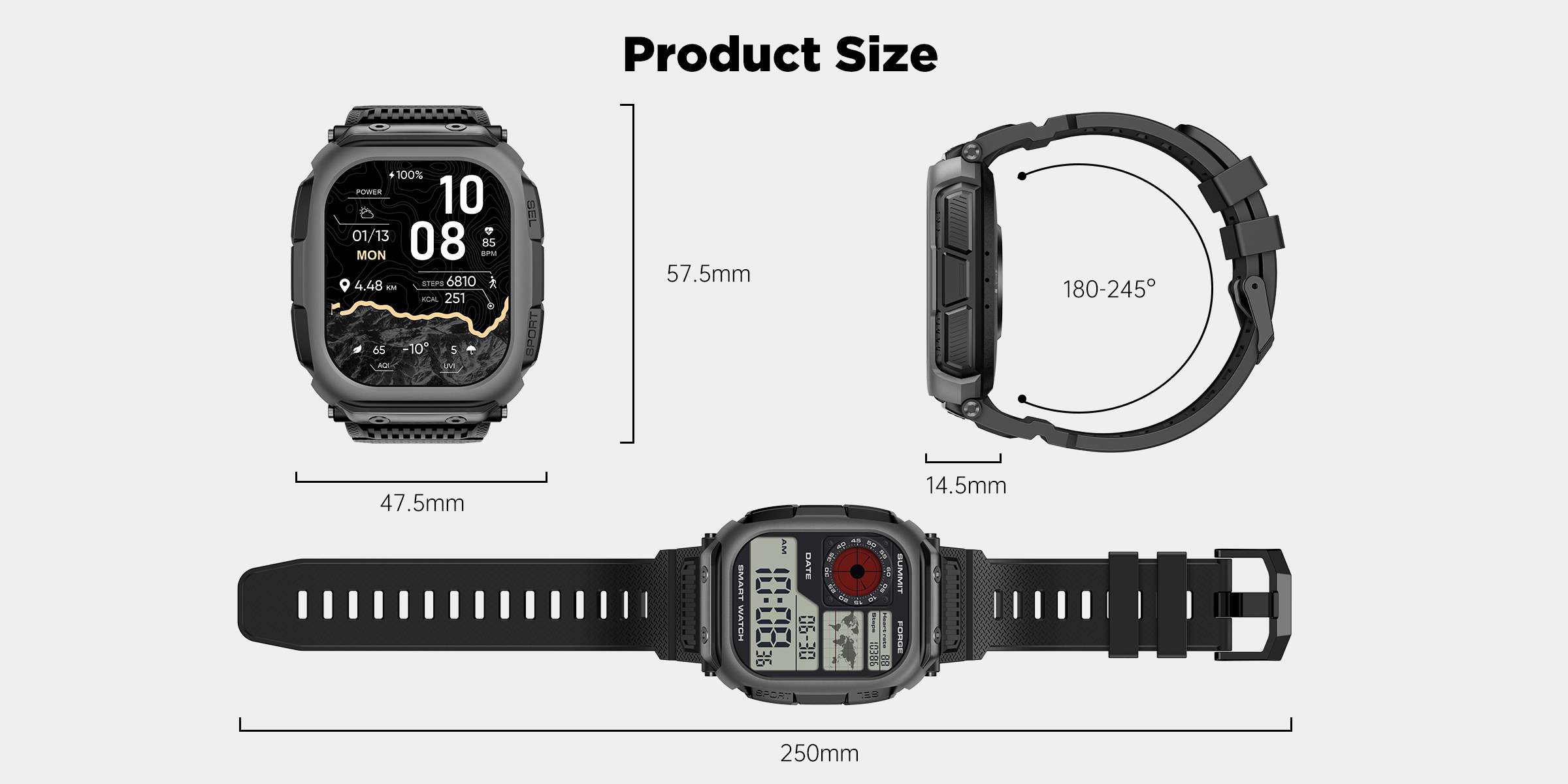 DM66 Offline Map GPS Smart Watch — 2.13
