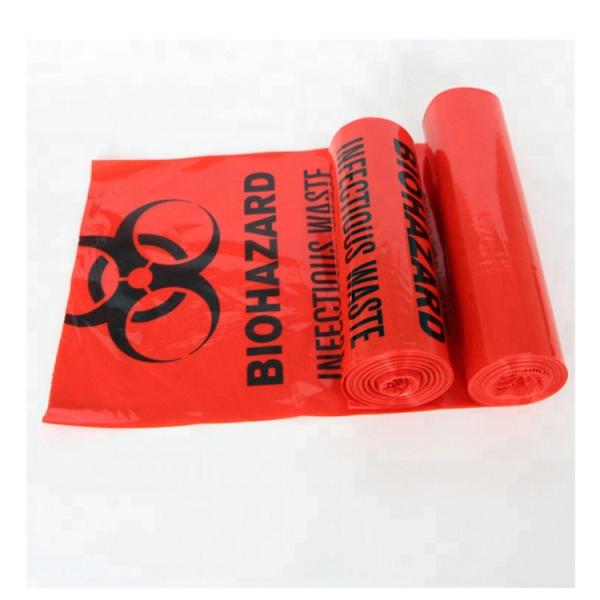 Польза дома престарелых крена мешка для мусора Biohazard 24 x 31in пластиковая красная